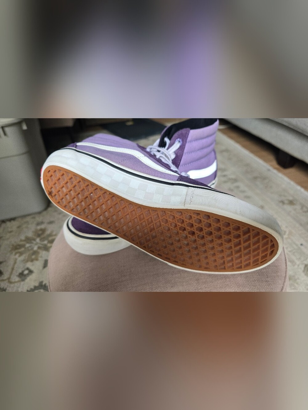 Vans Sk8-Hi Pro Lizzie Armanto Purple Suede High Tops Men's 10.5 Custom LA Lucky - Picture 6 of 7